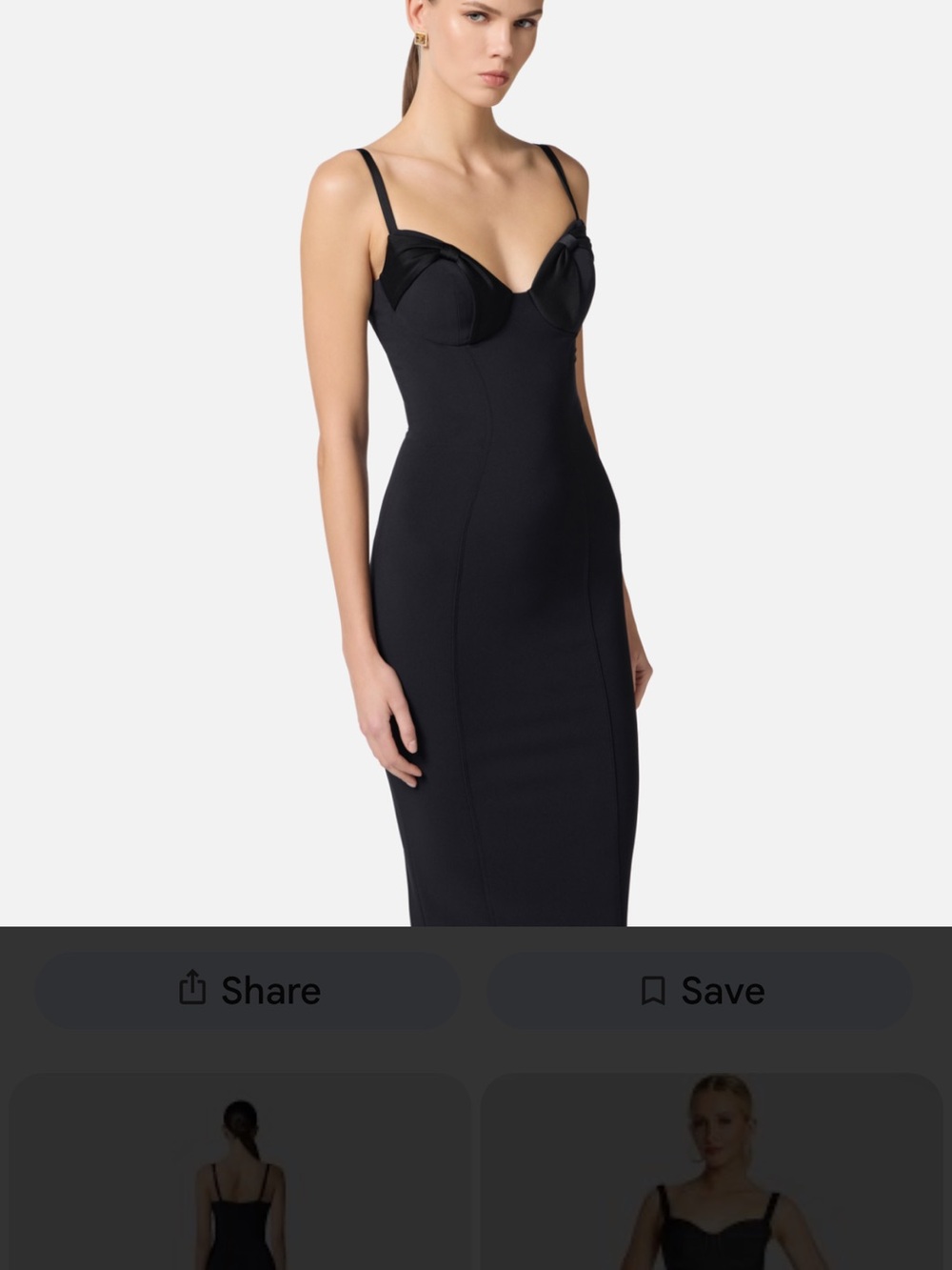 For Love & Lemons Black Sculpted Bustier Camisole
